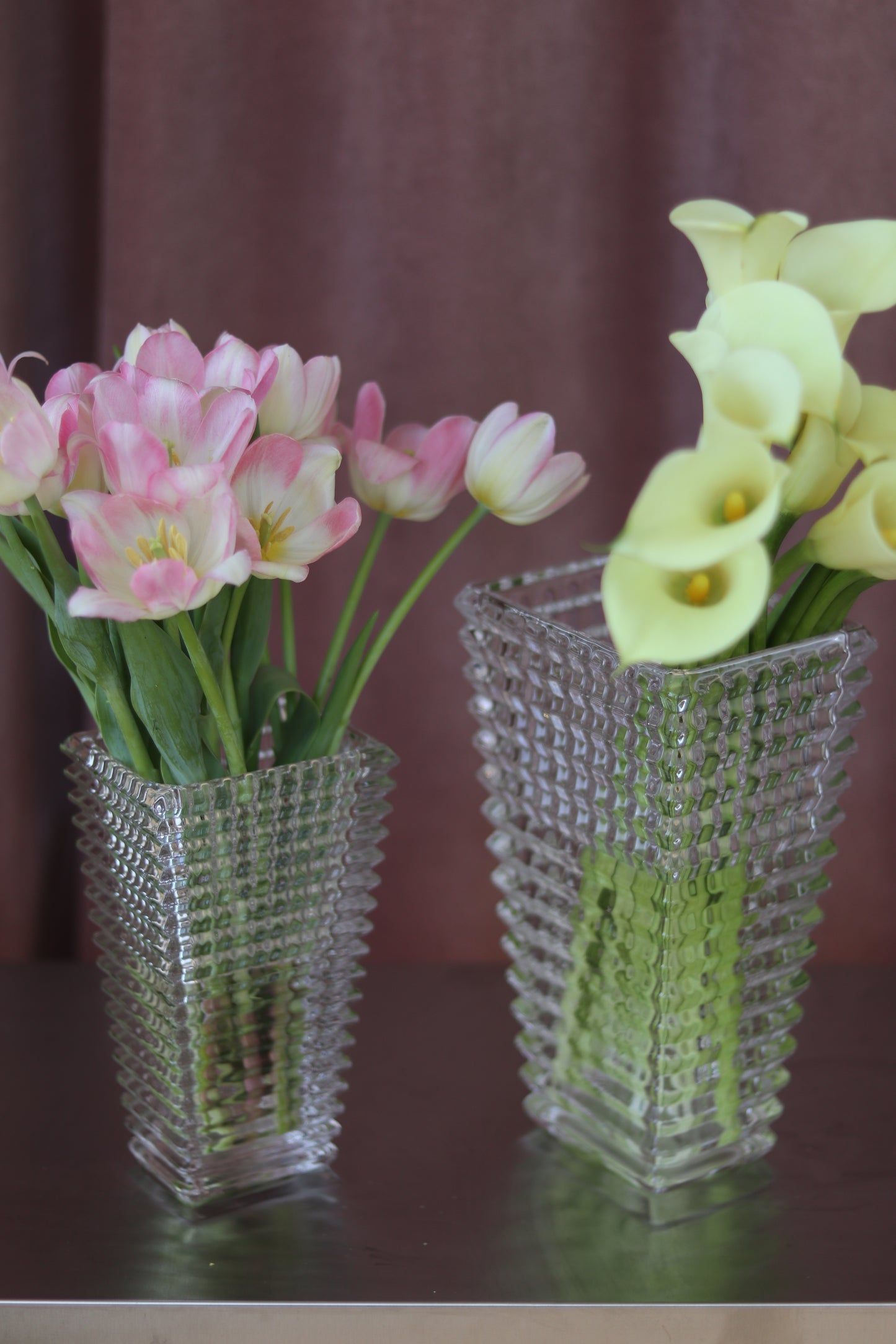 Crystal-Style Glass Vase