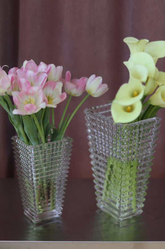 Crystal-Style Glass Vase
