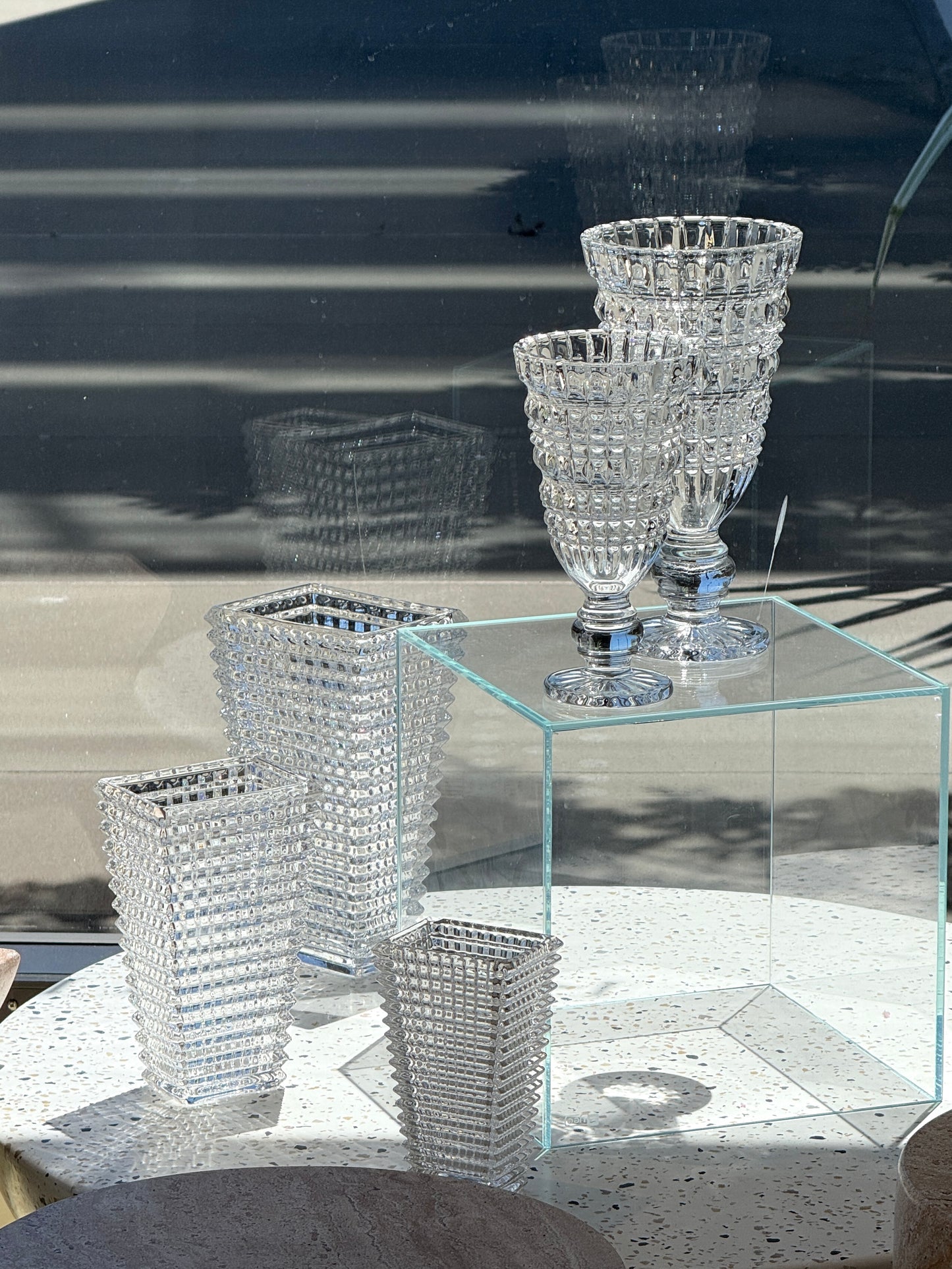 Crystal-Style Glass Vase