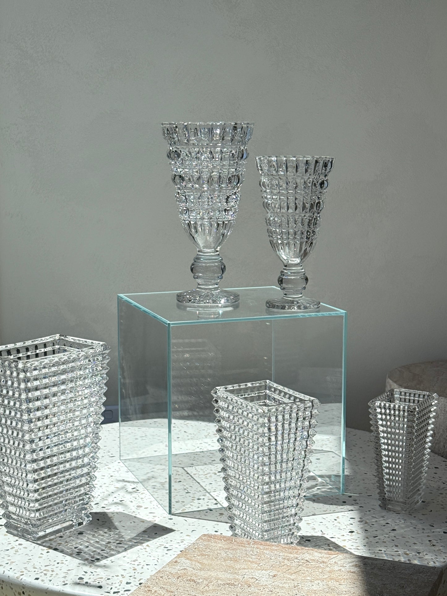 Crystal-Style Glass Vase