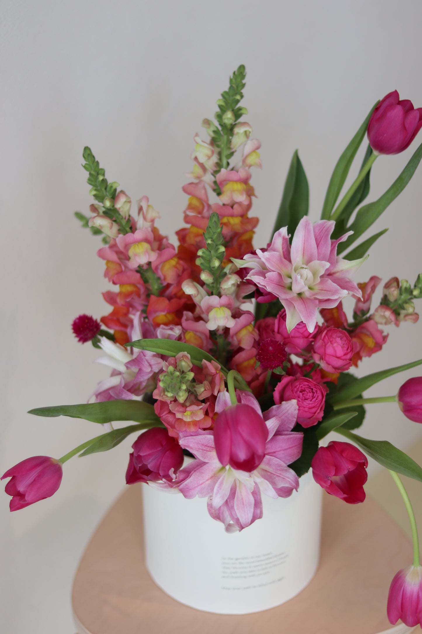 Bright pink flower arrangement Auckland