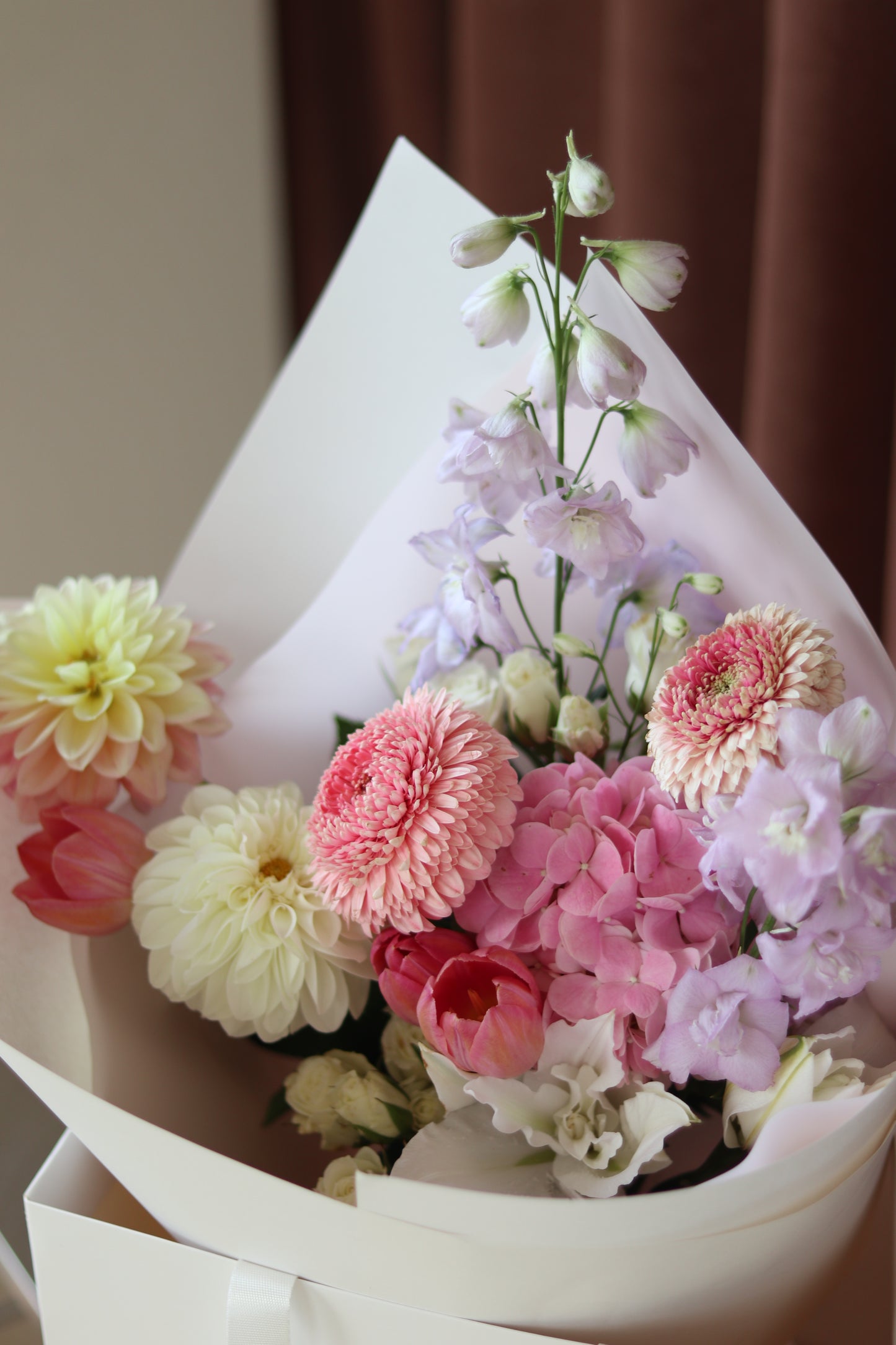 Soft pink Mother’s Day flowers Auckland